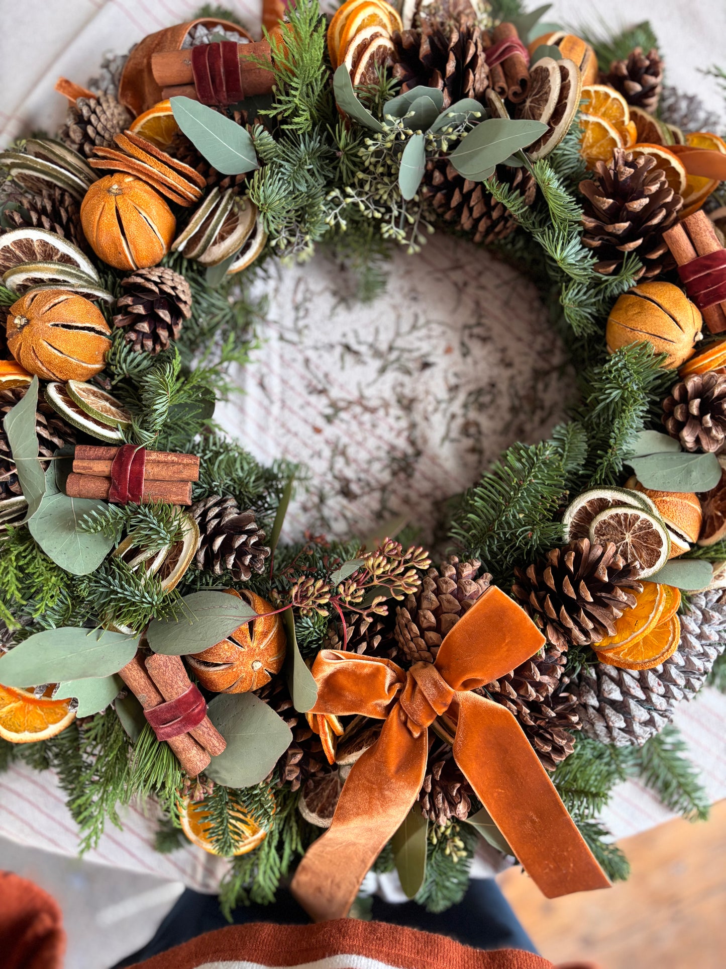 Christmas Clementine & Cinnamon Wreath | Handmade Natural Wreath