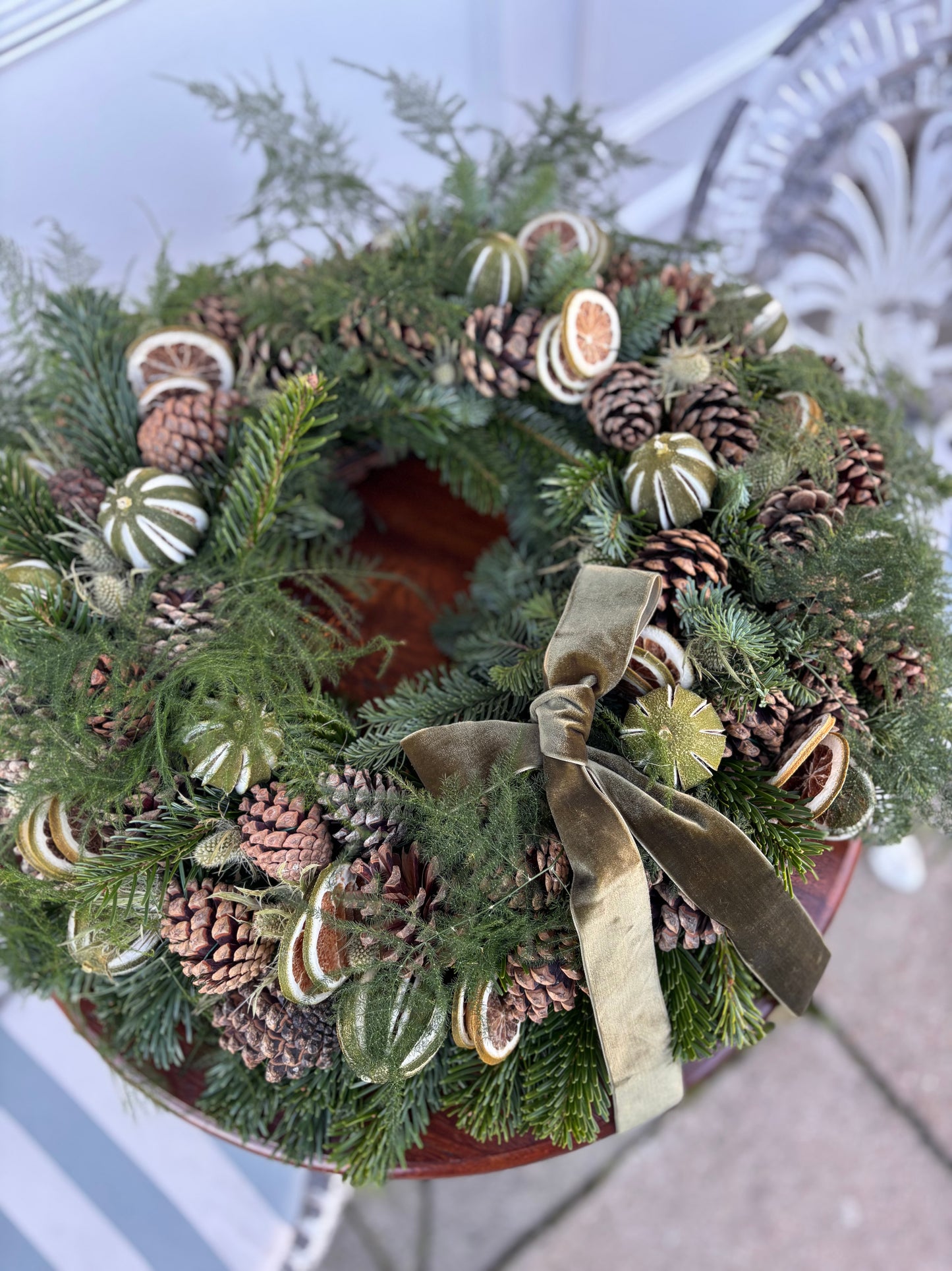 Christmas Woodland Wreath | Handmade with Fairy Lights