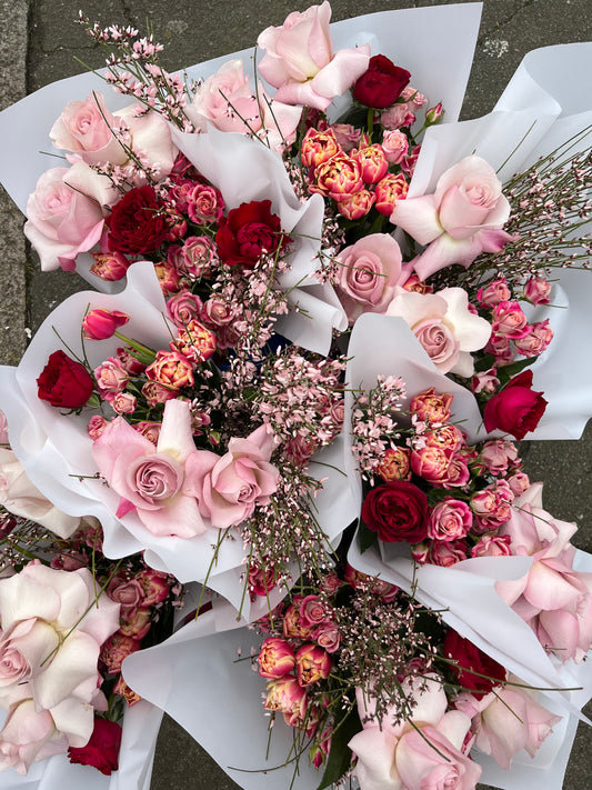 Valentines Pink and Red Bouquet