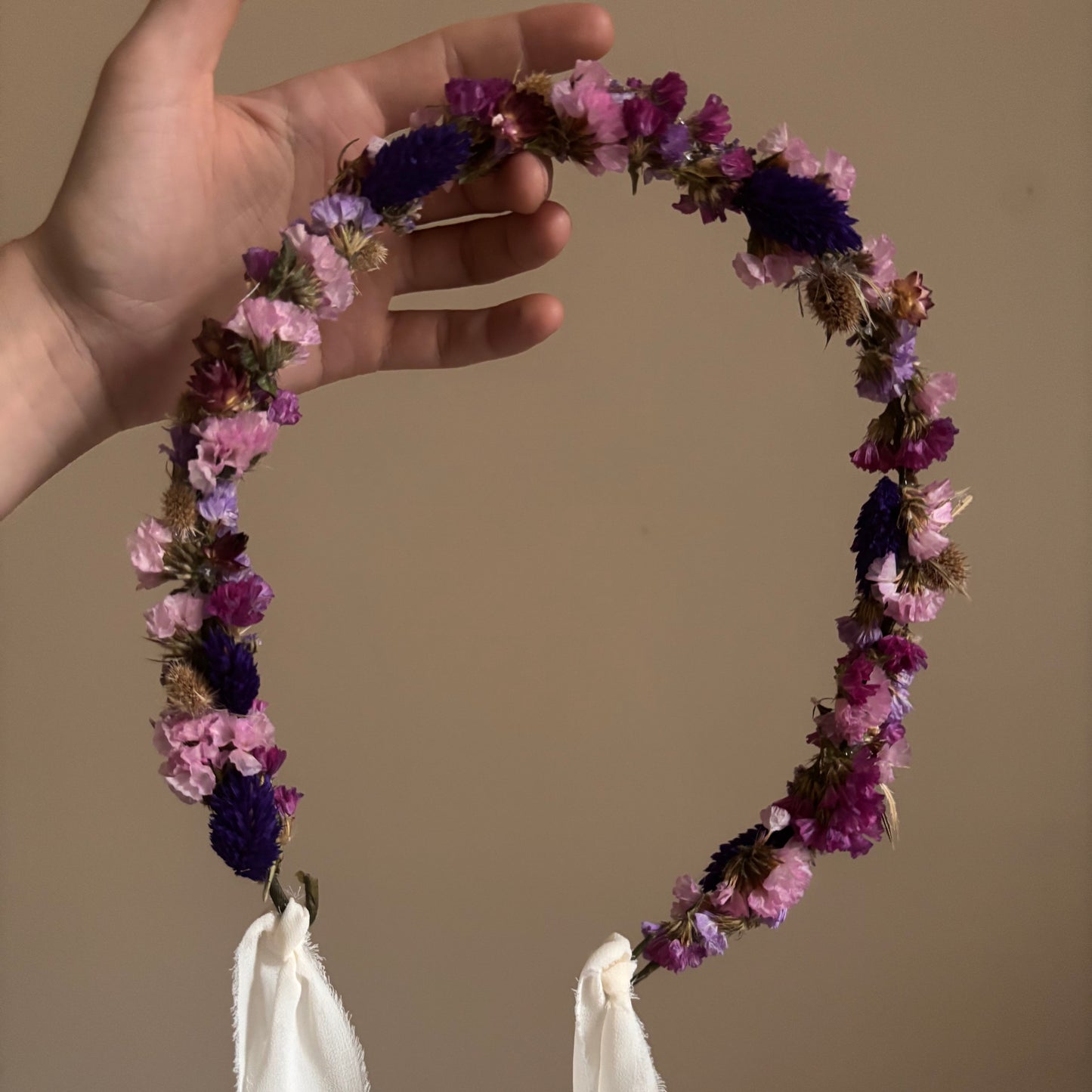 Wildflower Dried Flower Crown | Handcrafted Bridal & Occasion Headpiece