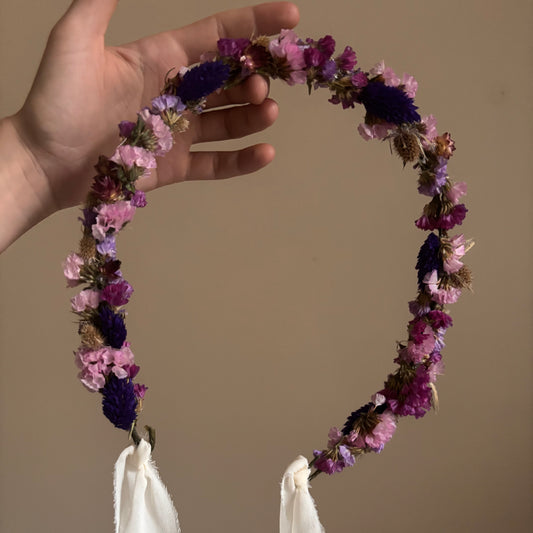 Wildflower Dried Flower Crown | Handcrafted Bridal & Occasion Headpiece