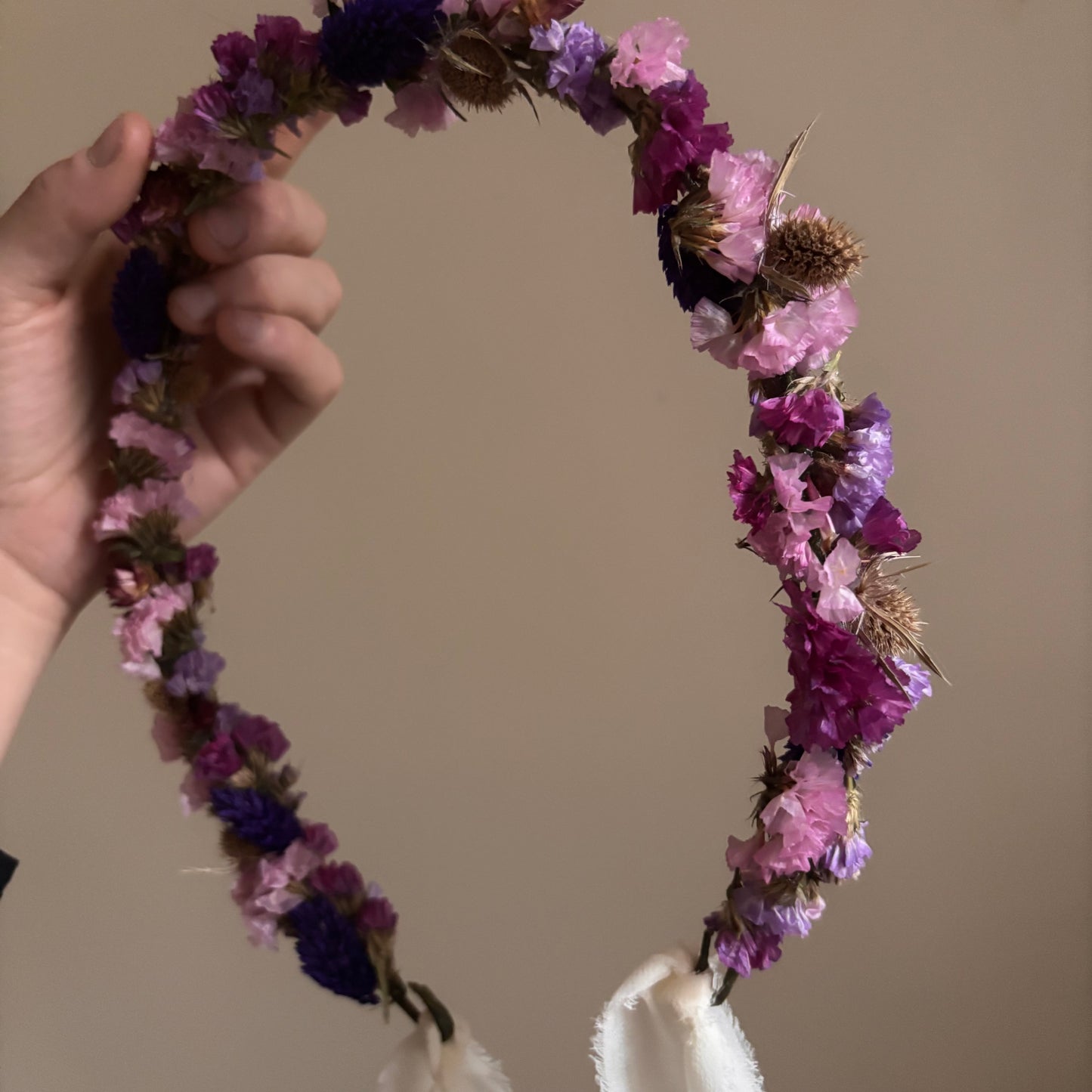 Wildflower Dried Flower Crown | Handcrafted Bridal & Occasion Headpiece