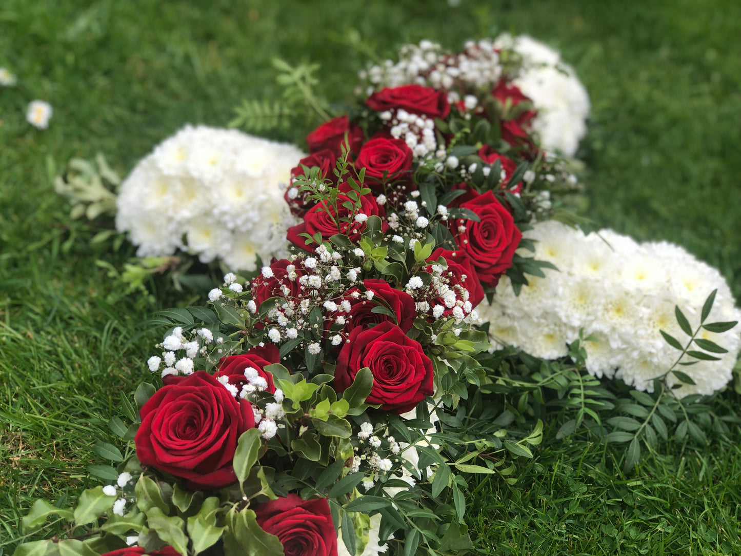 Casket Cross – Funeral Tribute Flowers