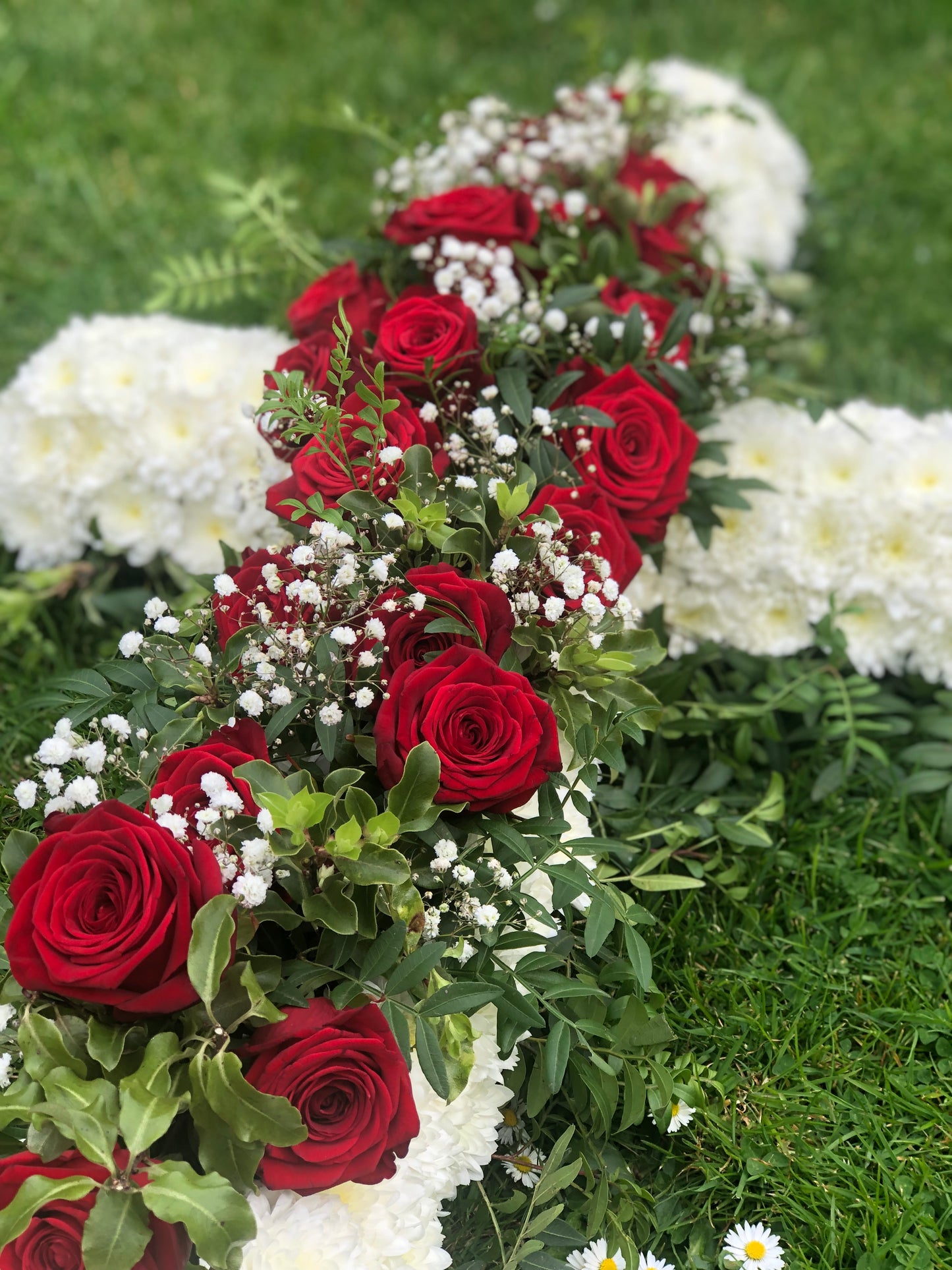 Casket Cross – Funeral Tribute Flowers