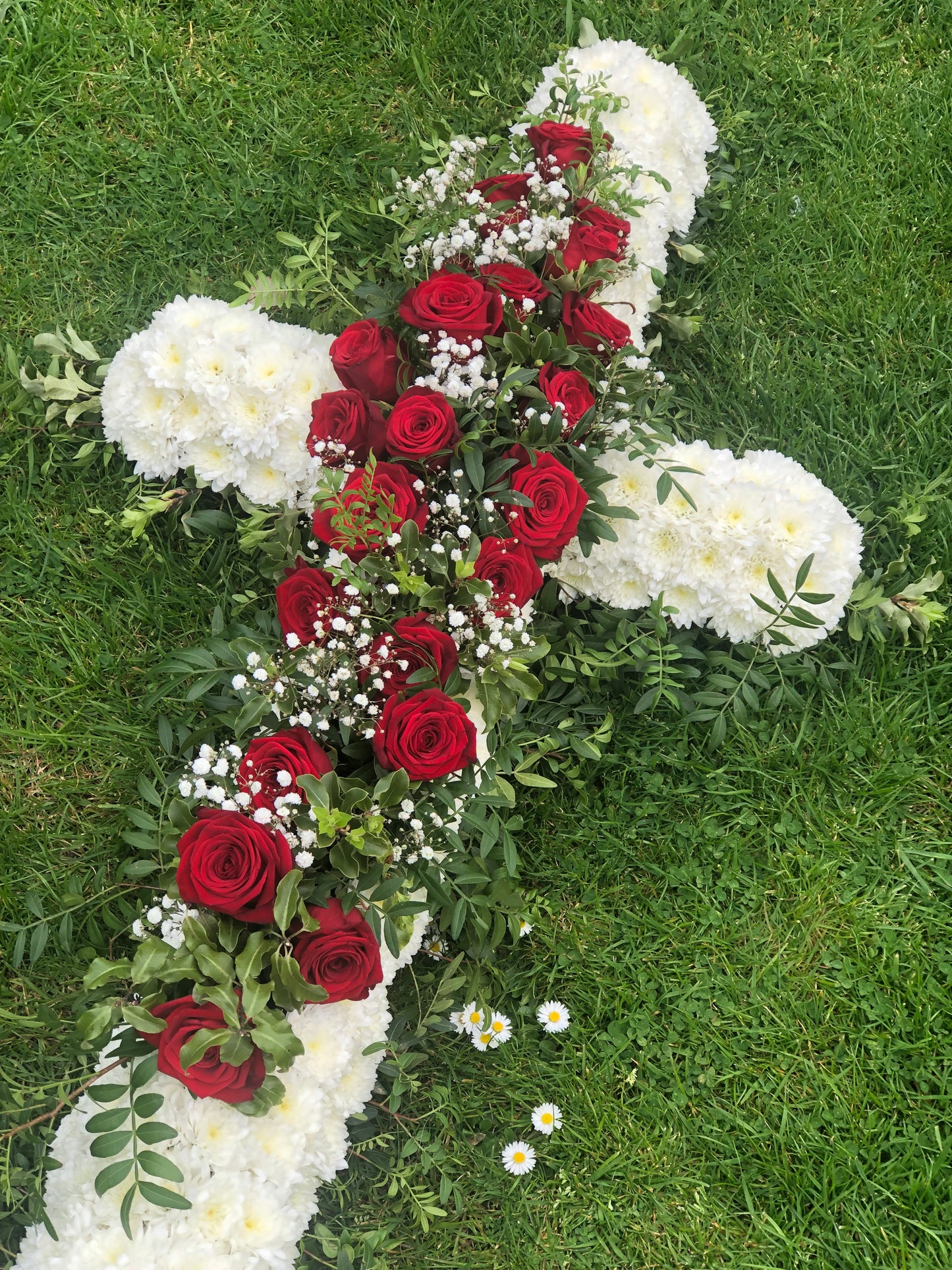 Casket Cross – Funeral Tribute Flowers