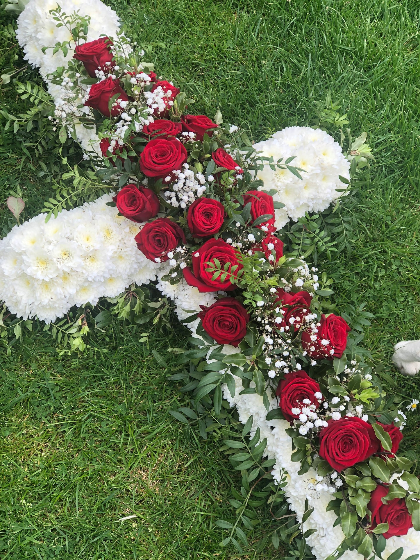 Casket Cross – Funeral Tribute Flowers