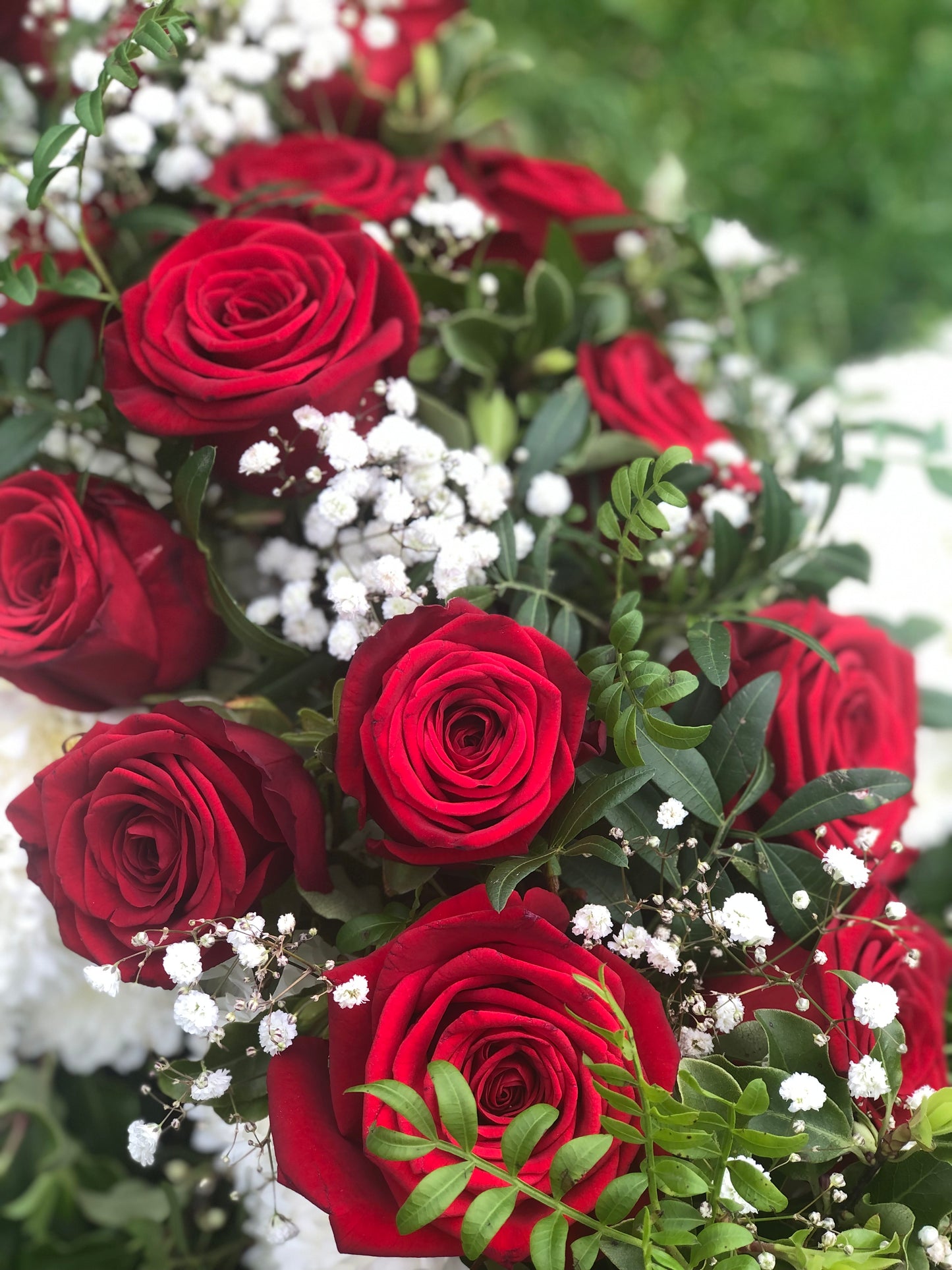 Casket Cross – Funeral Tribute Flowers