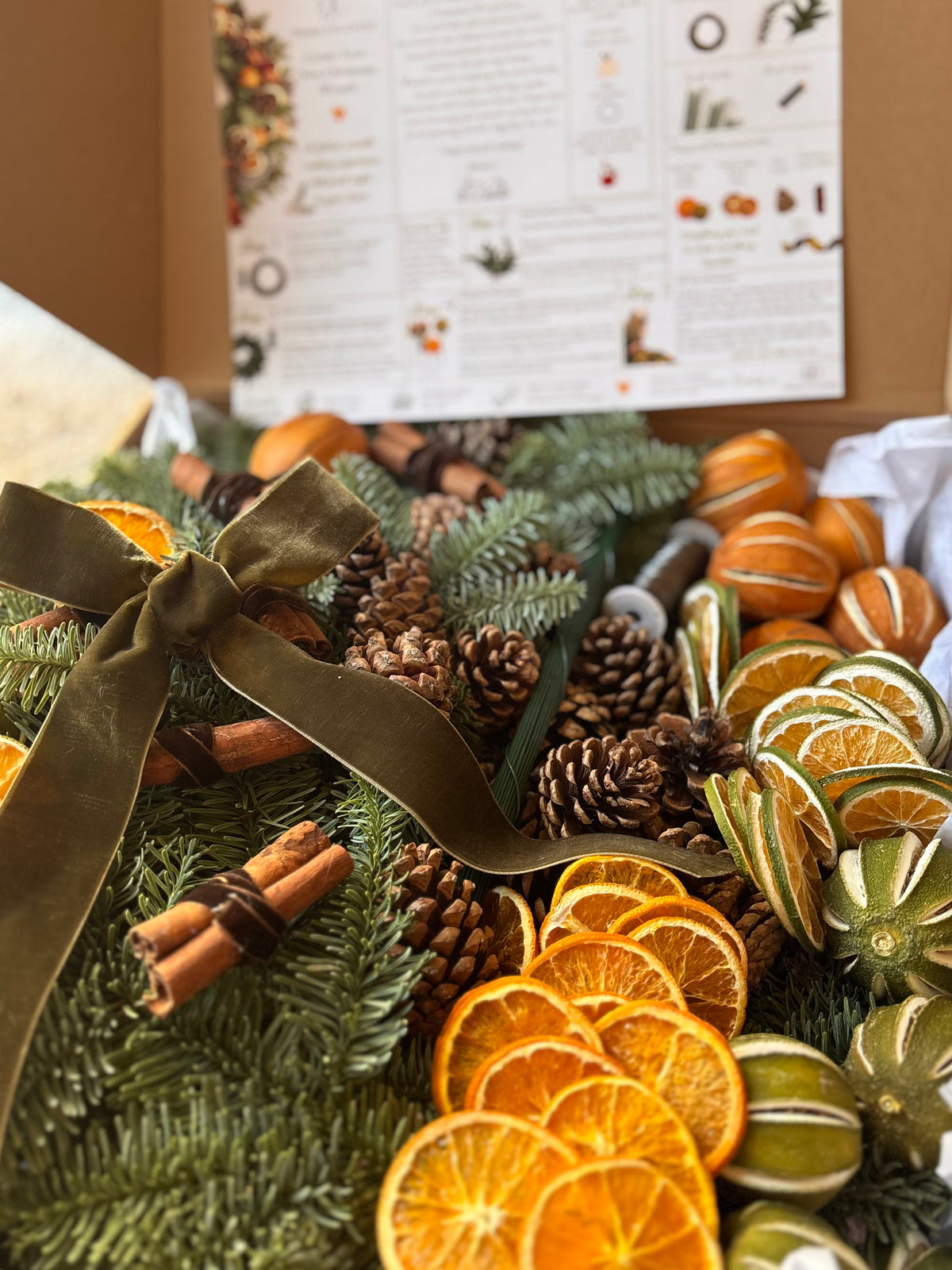 DIY Christmas Wreath Making Kit – Orange & Olive