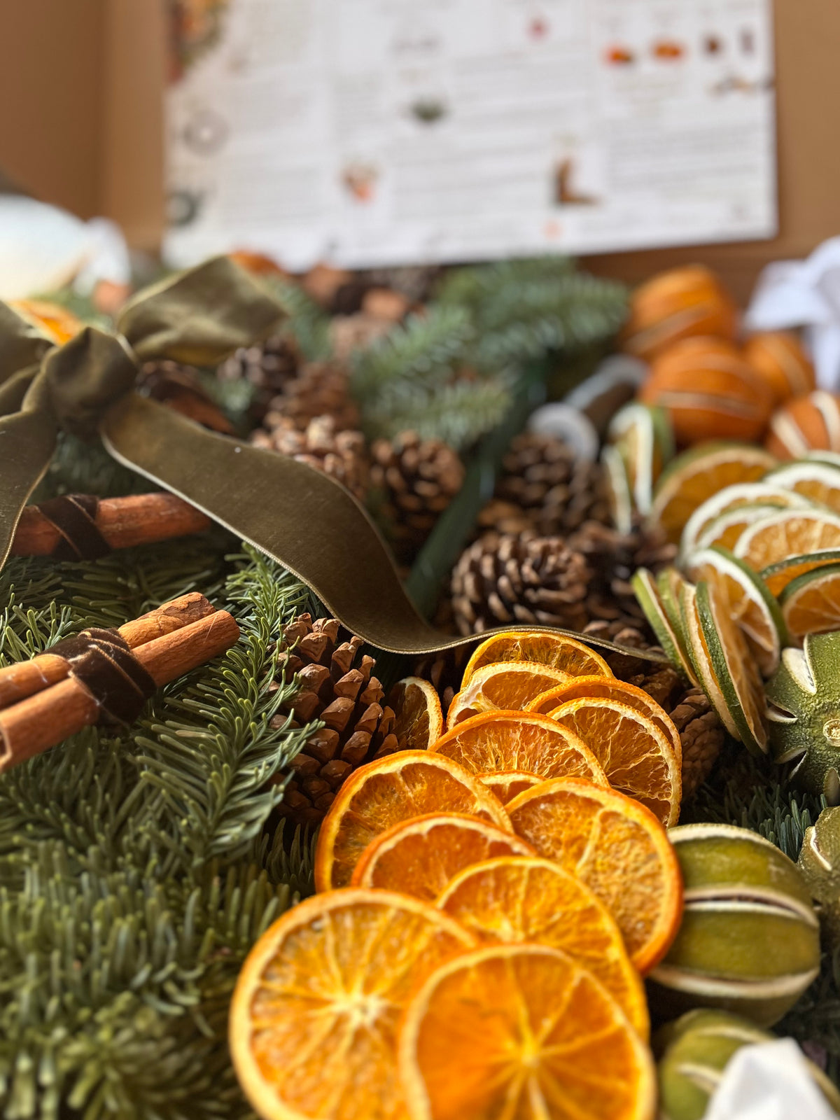 DIY Christmas Wreath Making Kit – Orange & Olive