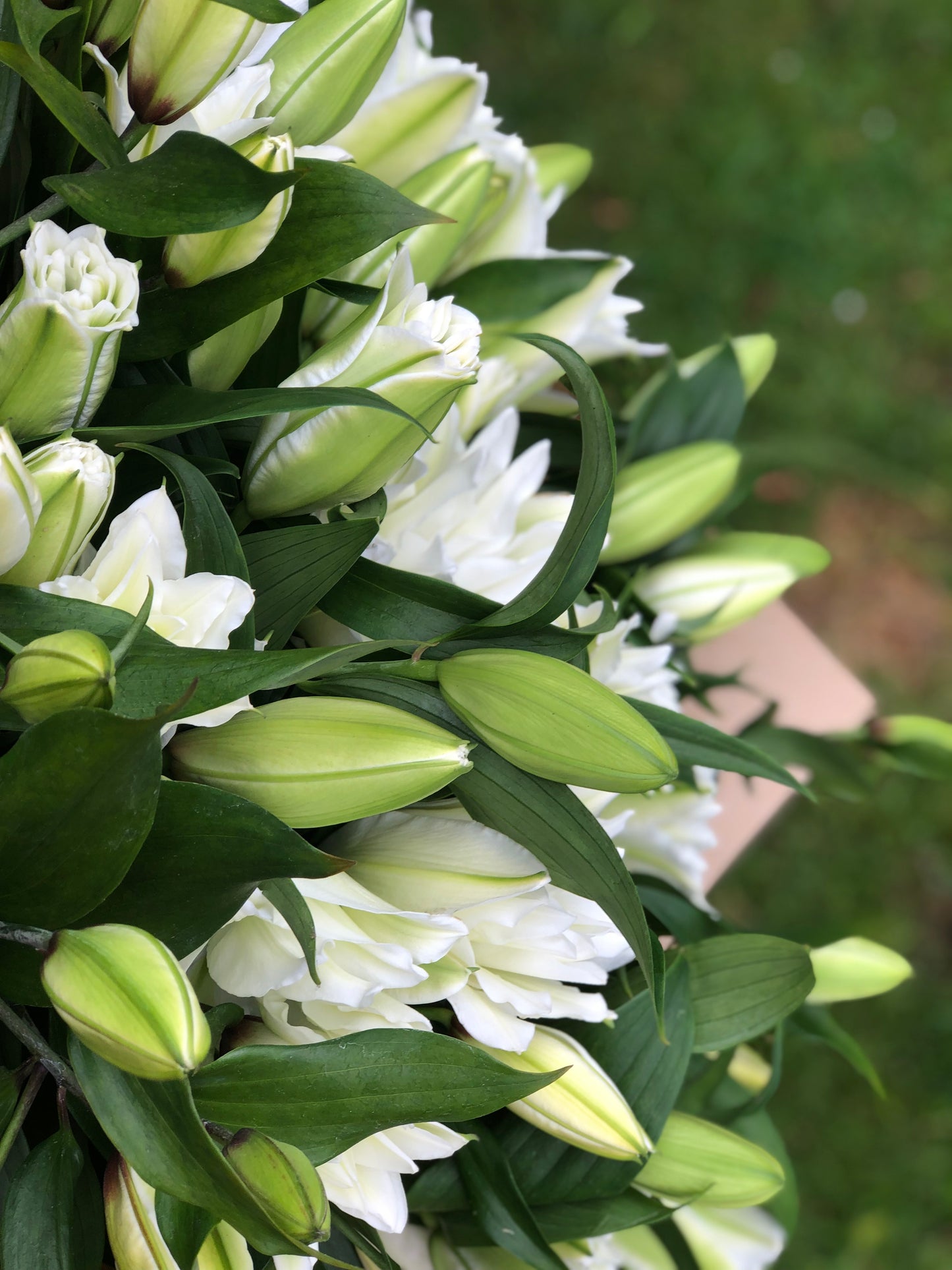 White Lily Hand-Tied Bouquet