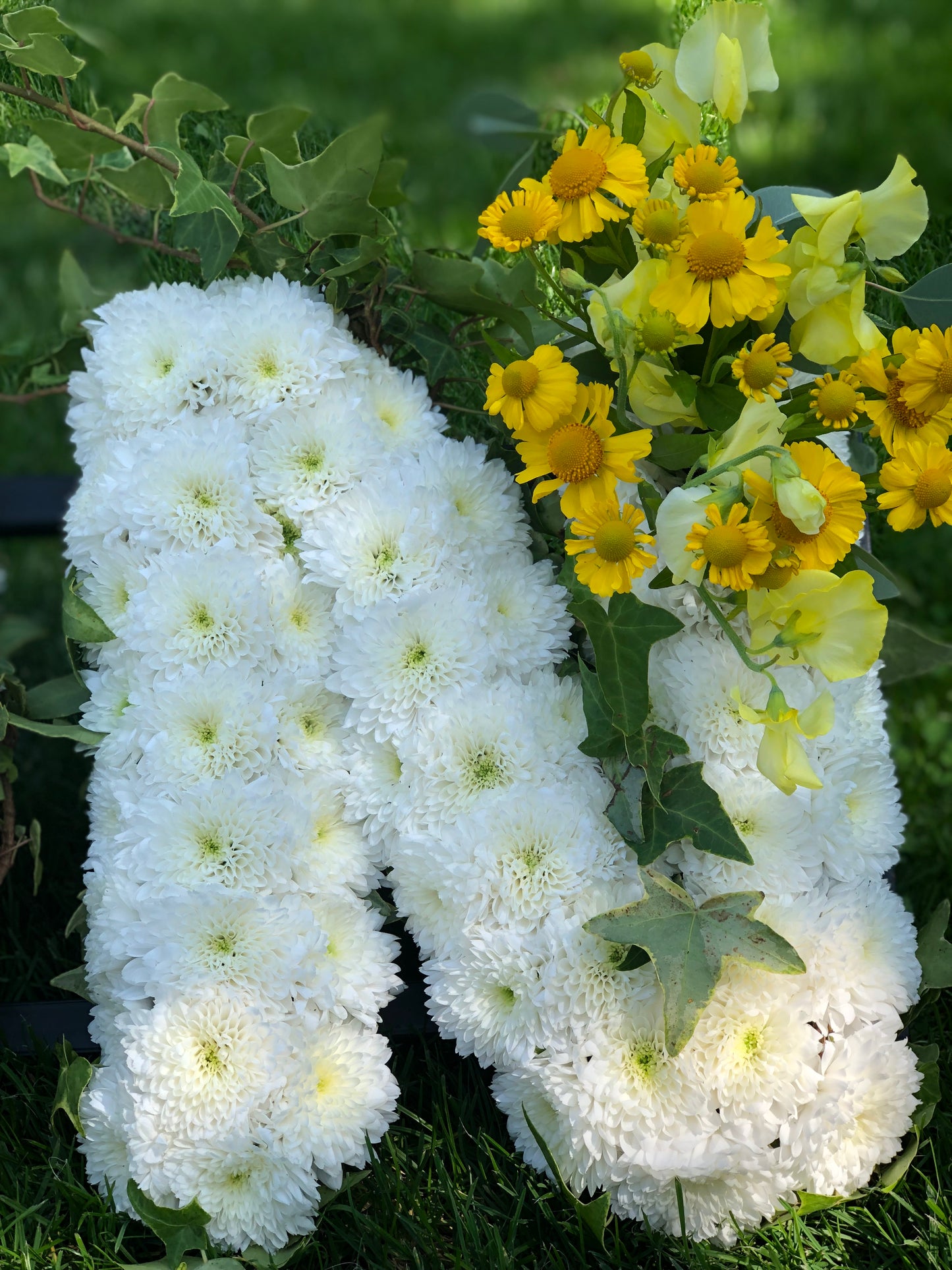 Letter-Shaped Funeral Tribute – Son