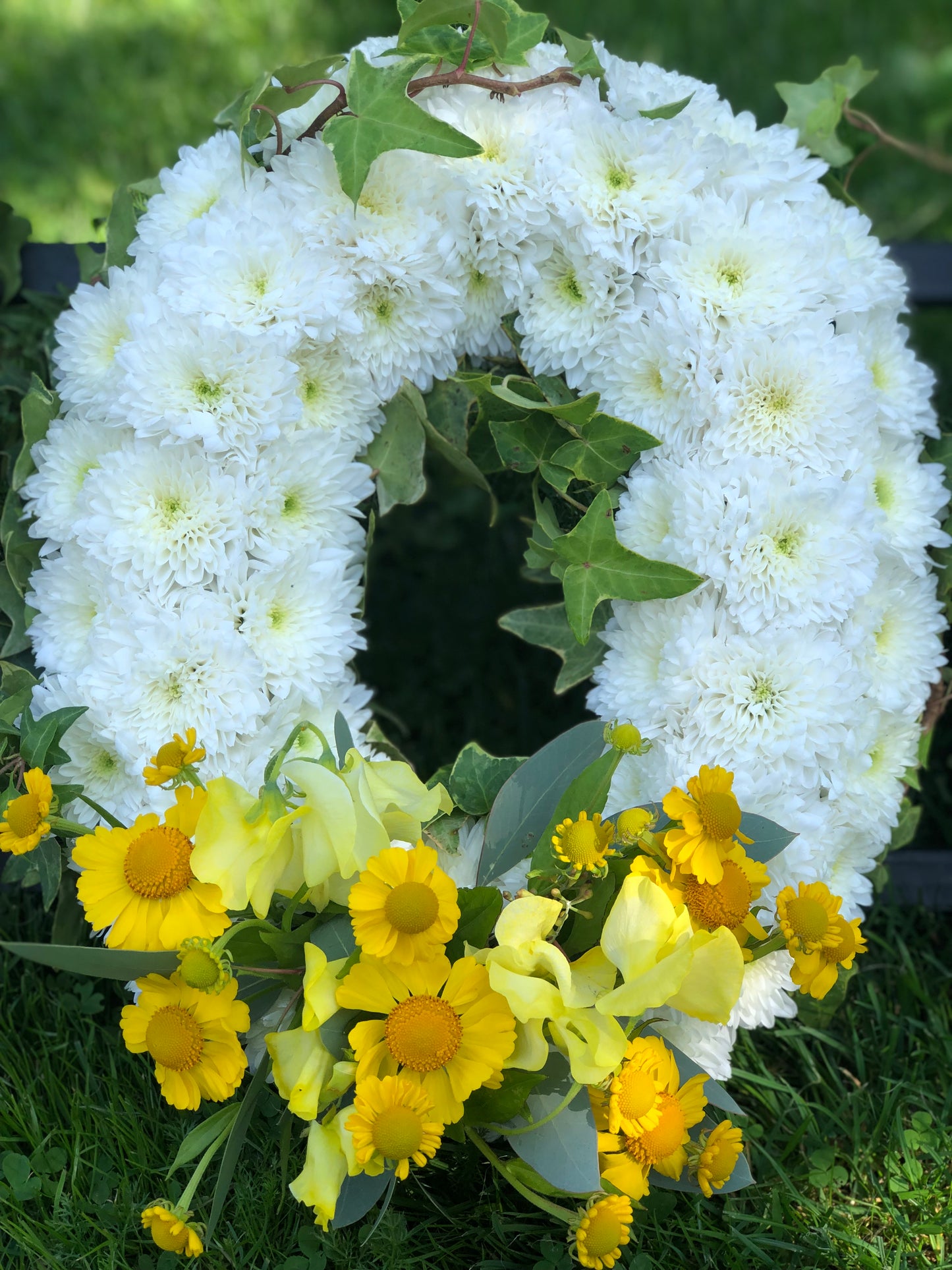 Letter-Shaped Funeral Tribute – Son