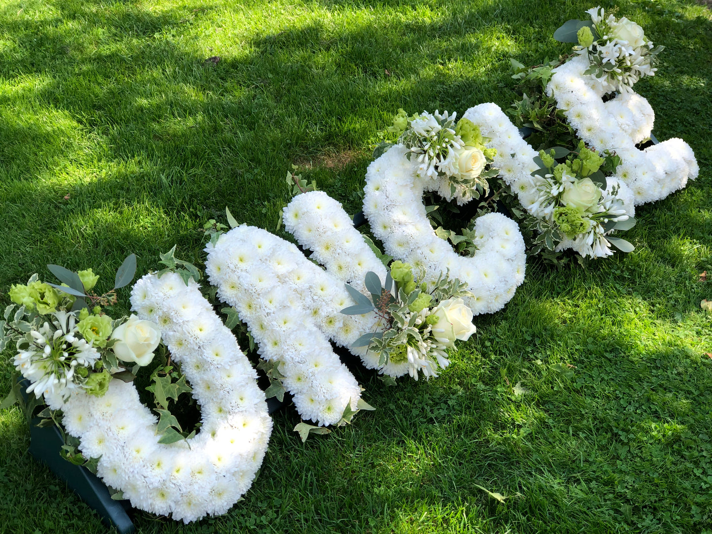 Letter-Shaped Funeral Tribute – Uncle