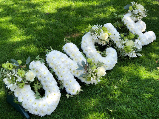 Letter-Shaped Funeral Tribute – Uncle
