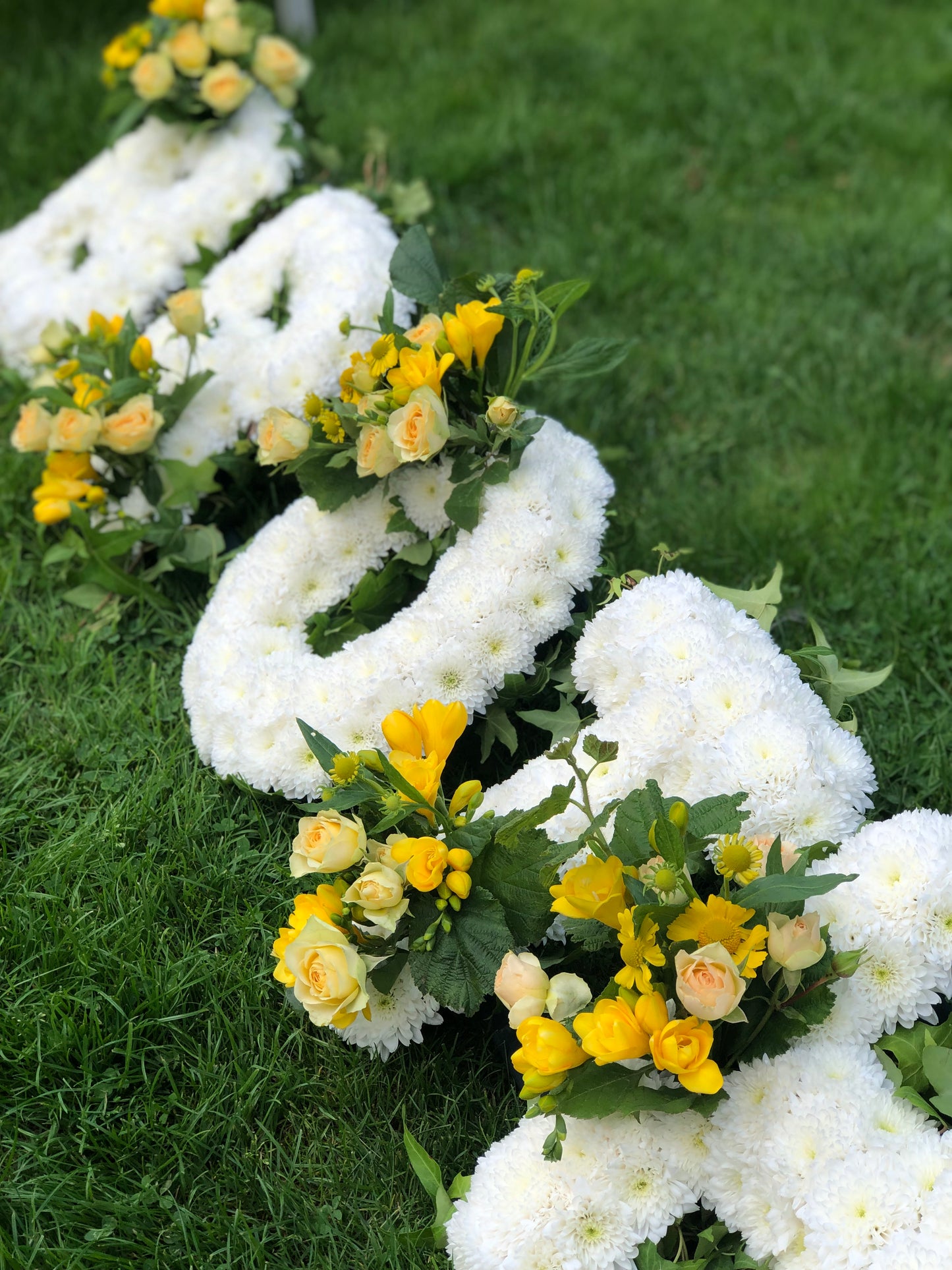 Letter-Shaped Funeral Tribute – Brother