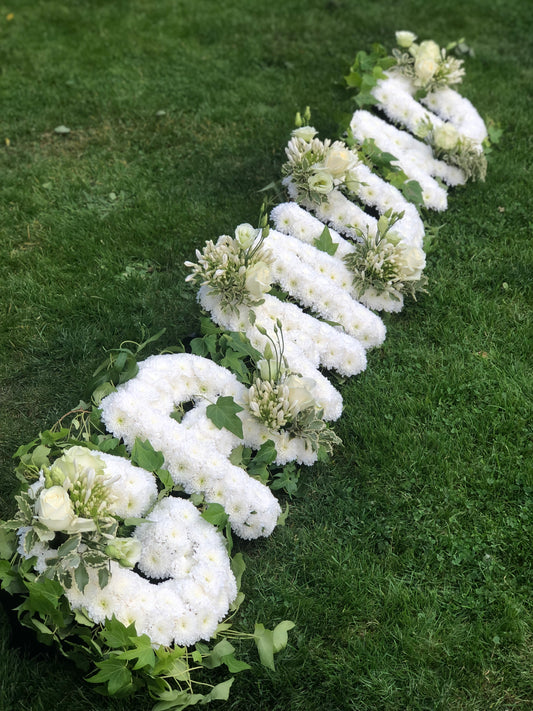 Letter-Shaped Funeral Tribute – Grandad