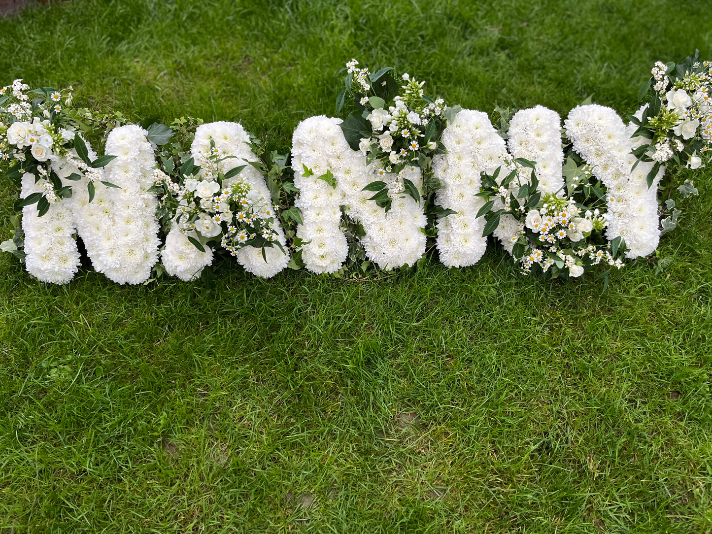 Letter-Shaped Funeral Tribute – Nanny