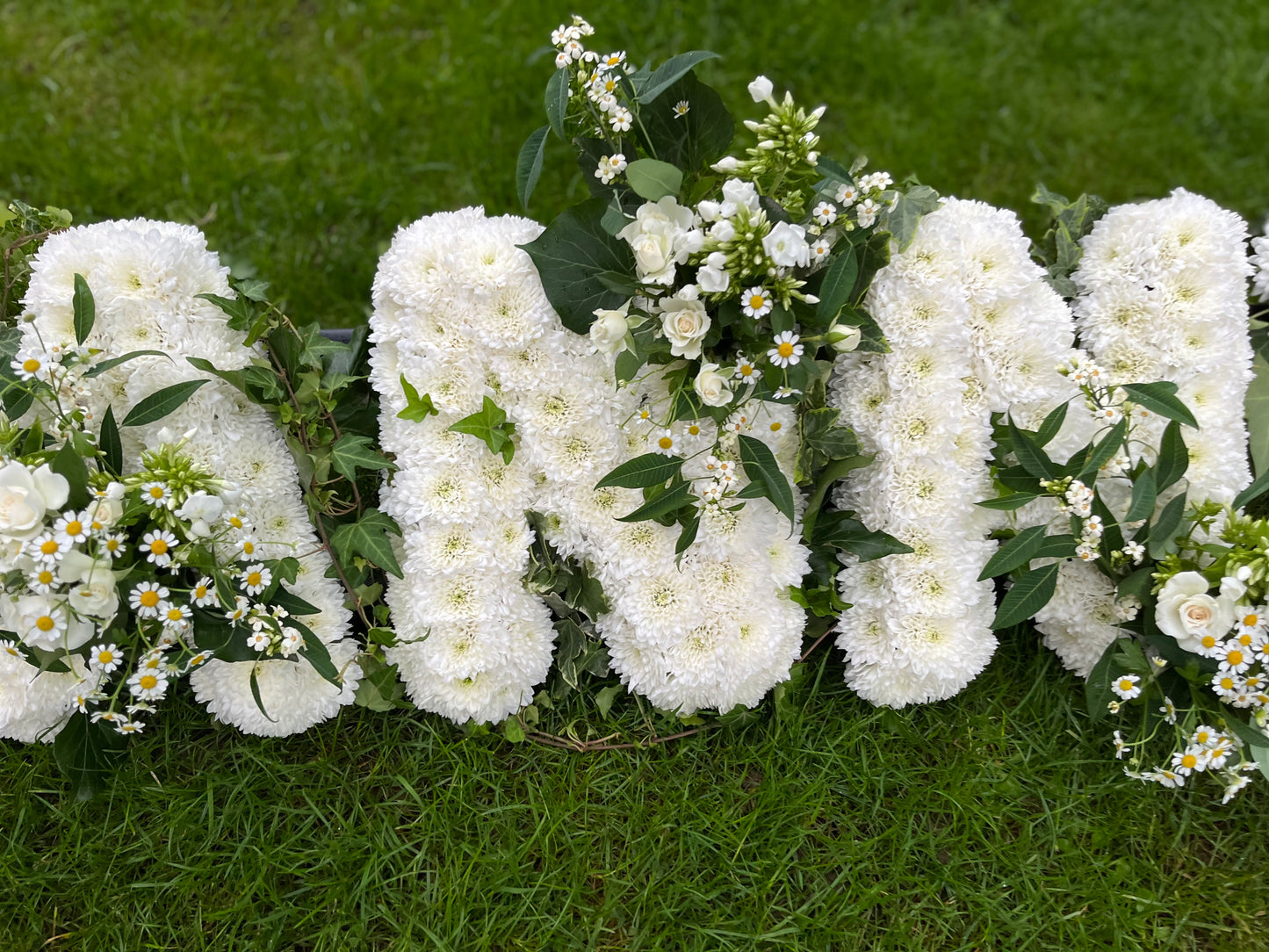 Letter-Shaped Funeral Tribute – Nanny