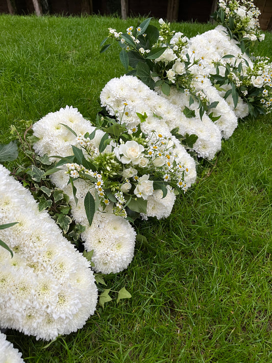 Letter-Shaped Funeral Tribute – Nanny